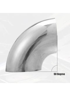 X AUTOHAUX 1 Pcs OD 5 Inch 90 Degree Mandrel Bend Elbow SS304 Stainless Steel Bend Tube Exhaust Elbow Pipe for Car Modified Exhaust System 5" Piping Silver Tone  - Image 5