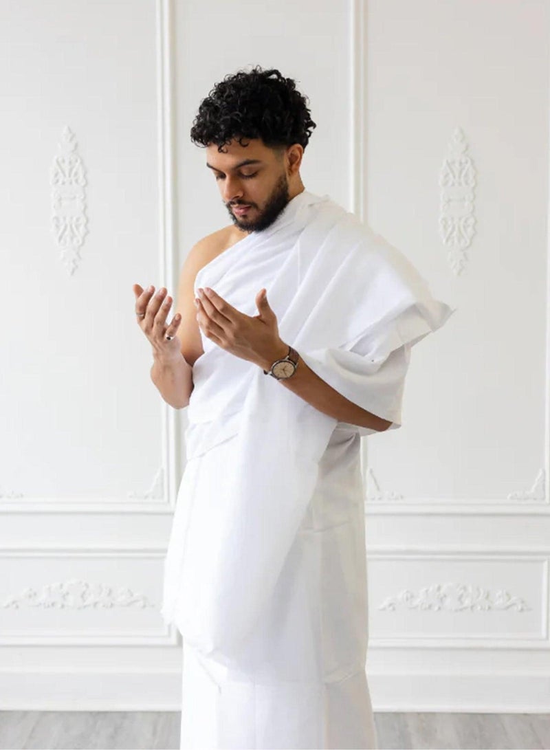 Men's Ihram Set 3-Pack – Premium Breathable Cotton with Reinforced Seams for Hajj and Umrah Pilgrimage Prayer Wear - Image 1