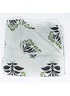 IndiaWeaves Baby Dohar Green And Grey Printed  - Image 1