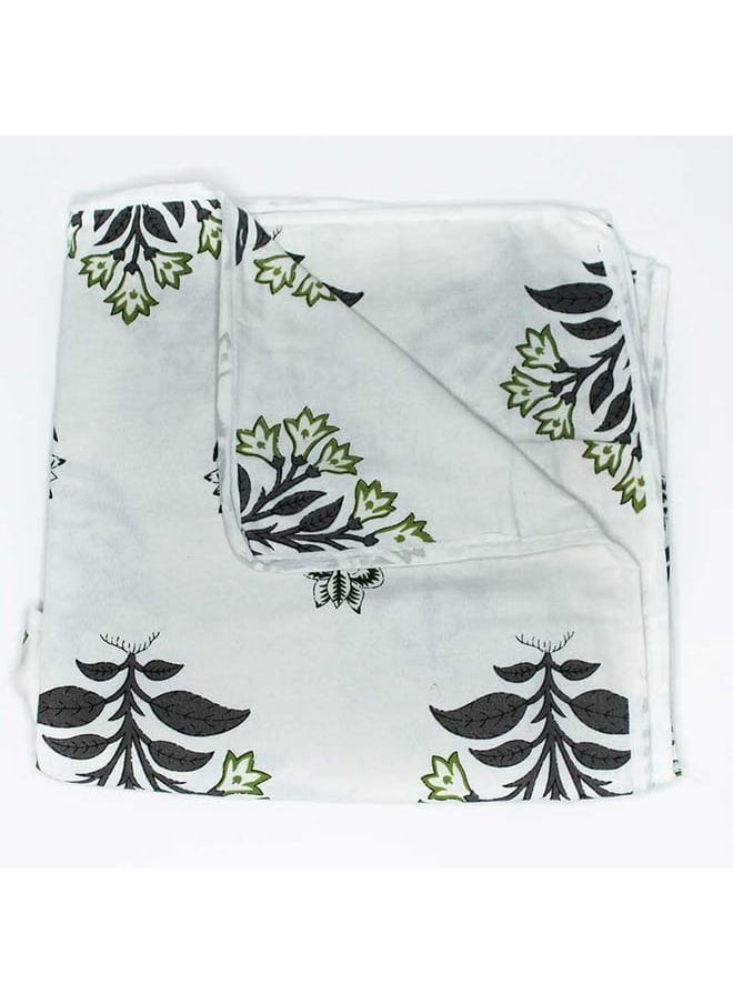 IndiaWeaves Baby Dohar Green And Grey Printed  - Image 1