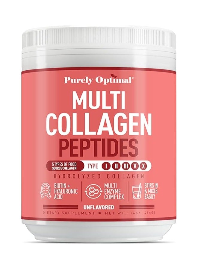 Purely Optimal Multi Collagen Peptides, Unflavored (16 oz) - Image 1