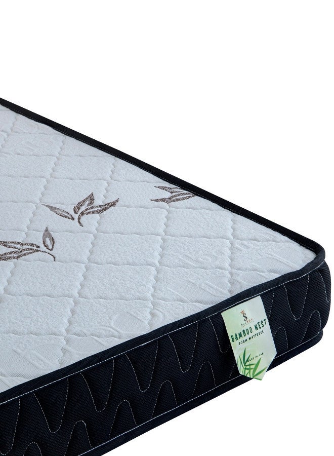 BOMBOO Nest Premium Foam Mattress With Elastic Top Fabric For Queen Size 140x200x23 cm