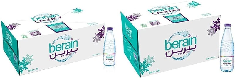 Water Bottle - Size 40×330 Ml & Water Bottle - Size 28×600 milliliters