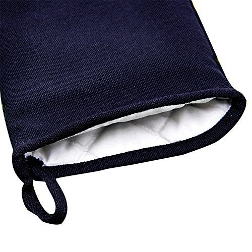 DoMii Professional Silicone Oven Mitts Baking Gloves Elbow Length Heat Resistant Quilted Gloves 2-Pack 19.5" Y - Image 5
