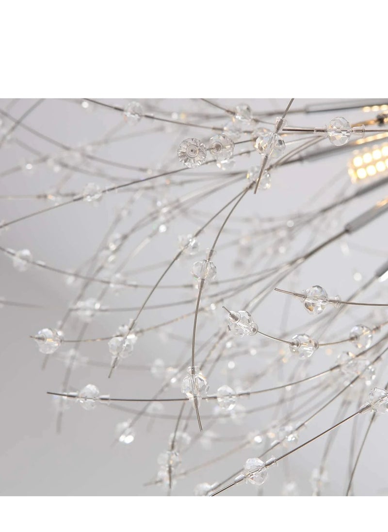 6 Head Silver Dandelion Crystal Ceiling Lamp G9 LED 3000K Living Room Bedroom Dining Room Lamps - pzsku/Z856256B0231519C64B57Z/45/_/1701605202/030bda04-8086-403a-9eab-ebb1e01b33c6