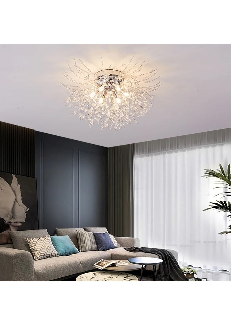 6 Head Silver Dandelion Crystal Ceiling Lamp G9 LED 3000K Living Room Bedroom Dining Room Lamps - pzsku/Z856256B0231519C64B57Z/45/_/1701605202/69b67d13-5354-4455-bc32-2f31d6264daf