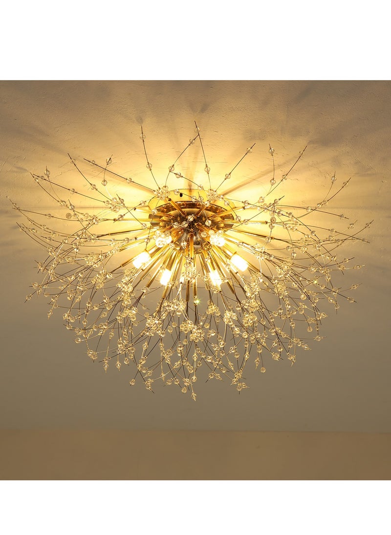 6 Head Silver Dandelion Crystal Ceiling Lamp G9 LED 3000K Living Room Bedroom Dining Room Lamps - pzsku/Z856256B0231519C64B57Z/45/_/1701605203/cd086705-f35e-4840-a204-63518d229537