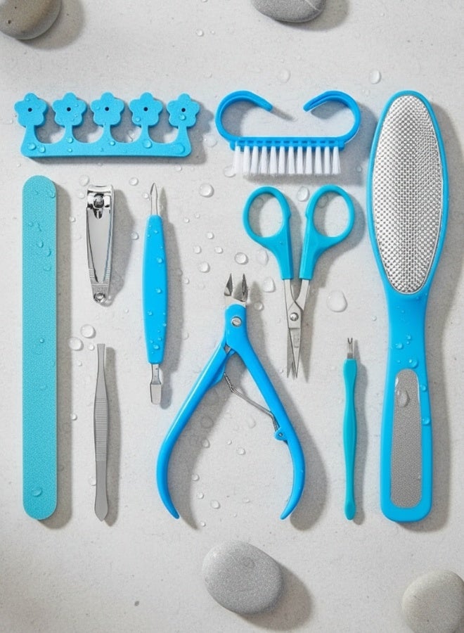 11-Piece Professional Nail and Foot Care Kit – Comprehensive Manicure and Pedicure Tools for Cleaning, Trimming, and Removing Dead Skin – Complete Home and Salon Set for Women and Men's Daily Nail and Foot Care - Image 1