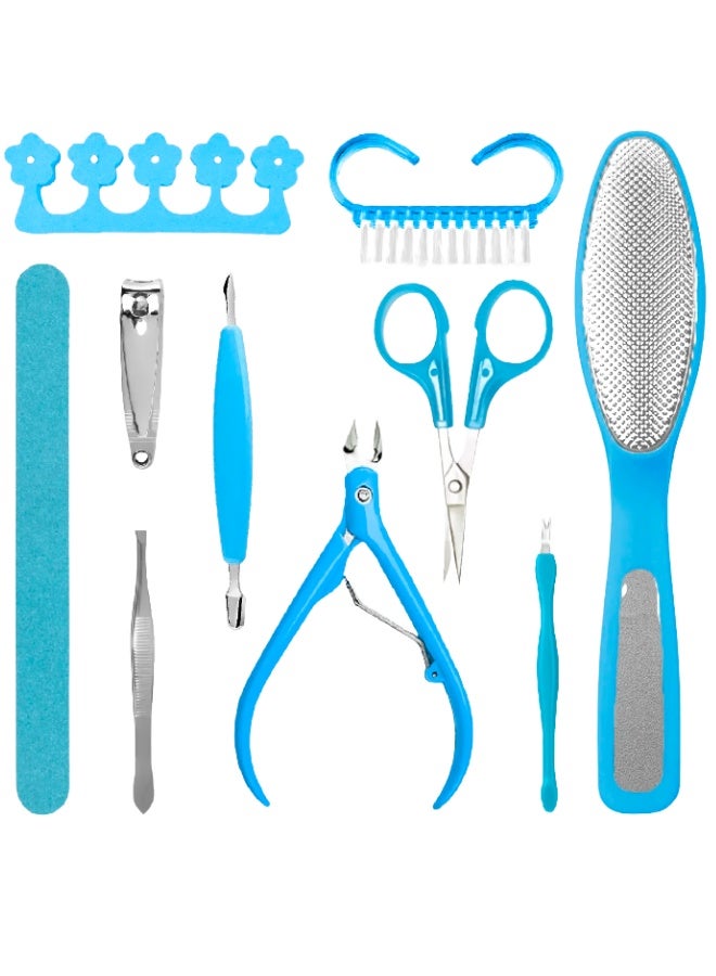 11-Piece Professional Nail and Foot Care Kit – Comprehensive Manicure and Pedicure Tools for Cleaning, Trimming, and Removing Dead Skin – Complete Home and Salon Set for Women and Men's Daily Nail and Foot Care - Image 2