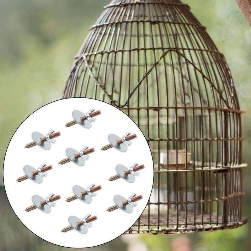 Baoblaze 10 Pieces Fixing Screw Kits Nuts and Screws to Make Bird Perches Bird Cage Screws Metal Nut Screw Mount Kits for Parrot Stand - Image 5