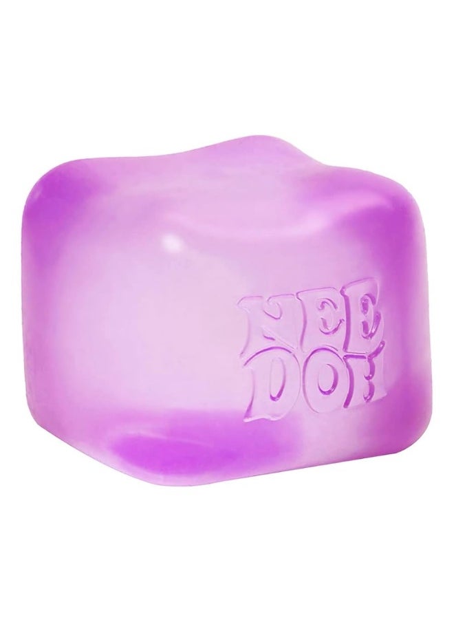 Schylling - Schylling NeeDoh Nice Cube - Sensory Fidget Toy for Your Best Mellow and Chill - Square Shape with Groovy Goo Filling in Assorted Colors Blue Pink Purple - Age 3 to Adult - Pack of 1 Random Color - Image 1