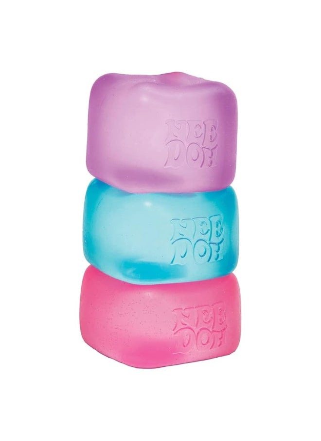 Schylling - Schylling NeeDoh Nice Cube - Sensory Fidget Toy for Your Best Mellow and Chill - Square Shape with Groovy Goo Filling in Assorted Colors Blue Pink Purple - Age 3 to Adult - Pack of 1 Random Color - Image 1