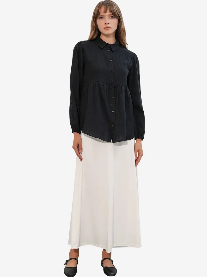 بيغ دارت BDART Oversized Cotton Long-Sleeve Shirt