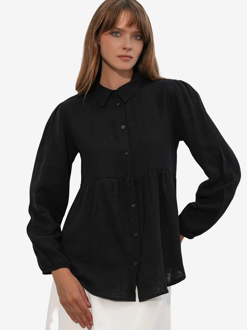 بيغ دارت BDART Oversized Cotton Long-Sleeve Shirt