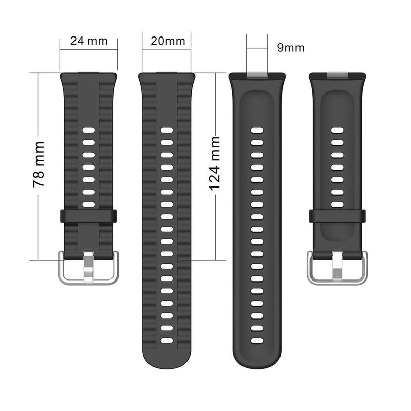 إيروريكس غطاء ساعة من السيليكون لساعة هواوي واتش فيت 4 برو، سوار ساعة من السيليكون بتصميم مموج مدمج (أخضر) - Image 5