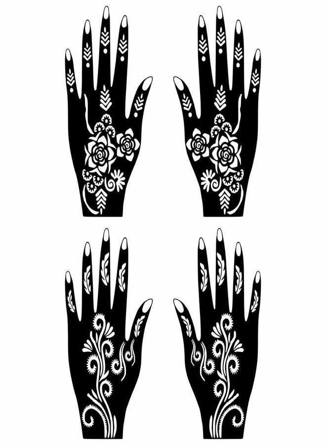 VANVATI Wedding Combo Mehndi Stencil Stickers for Brides and Bridesmaids Easy to Apply & Time Pack of 2 - Image 1
