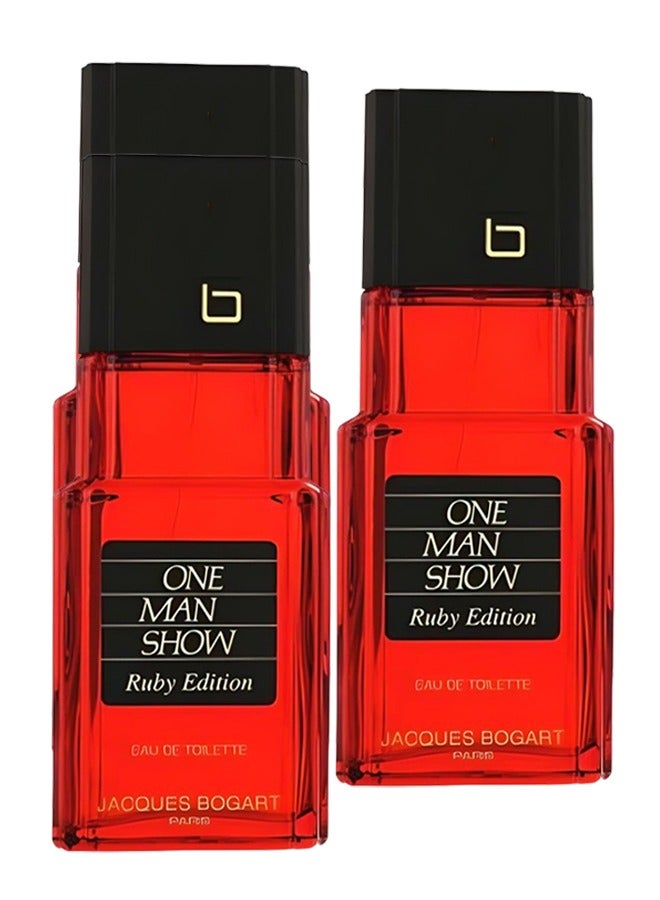 جاك بوغارت 3 قطع عطر ون مان شو روبي إديشن للرجال 100 مل - Image 1