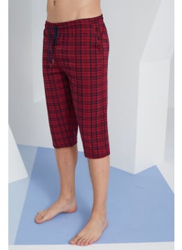 KLY Plaid Thin Single Bottom Comfortable Combed Cotton Capri 100% Cotton 
