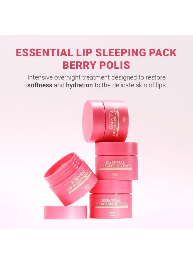TENZERO Essential Lip Sleeping Pack Berry Polis 15g, Pink Lip Sleeping Mask, Improve Lip Texture, Highly Hydrating, Nourishing, Overnight Treatment Lip Balm, Suitable For All Skin Type - Image 2