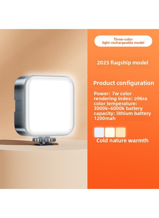 Mobile Phone Special Fill Light Portable Live Beauty Rejuvenation HD Selfie Mini Photography Lamp Lighting Lamp Artifact-Color:[three-color Flagship Model] Fill Light  - Image 1