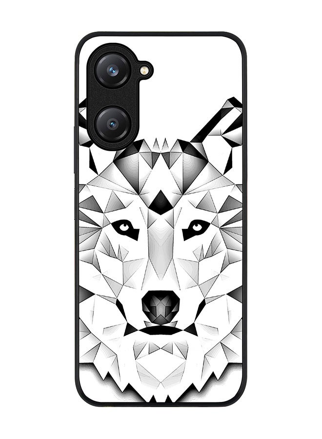 Stylizedd Rugged Black edge case for Vivo Y28s 5G / Vivo Y18 4G /Vivo Y03 4G, Slim fit Soft Case Flexible Anti Drop TPU Gel Thin Cover -  Poly Wolf - Image 1