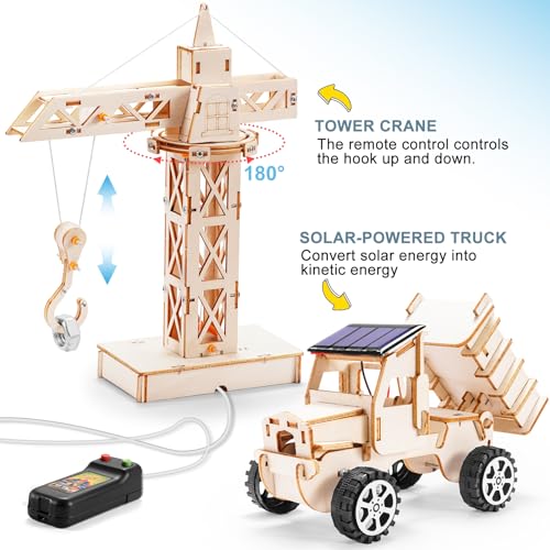 Yutin STEM Kits for Kids Ages 810 1012 Wood Building Crafts Kit for Boys 812 Model Car Kit 3D Wooden Puzzles Woodworking Science Projects Construction Engineering STEM Toys for 8 10 13 12 14 Year Old - Image 5