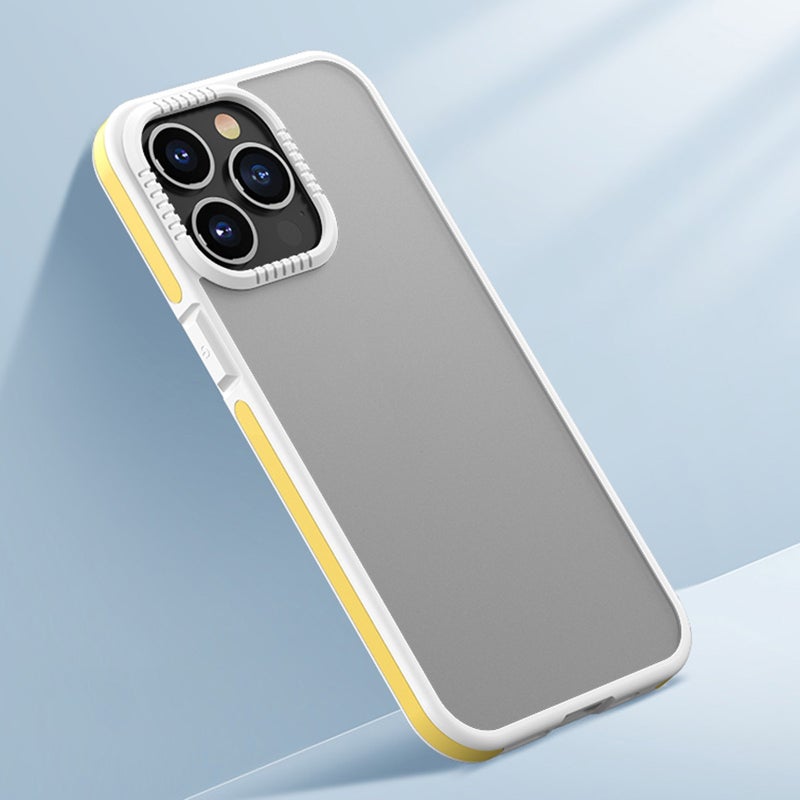 HuHa Protective Cover For iPhone 14 Plus TPE + TPU Shockproof Phone Case (Yellow) - Image 2