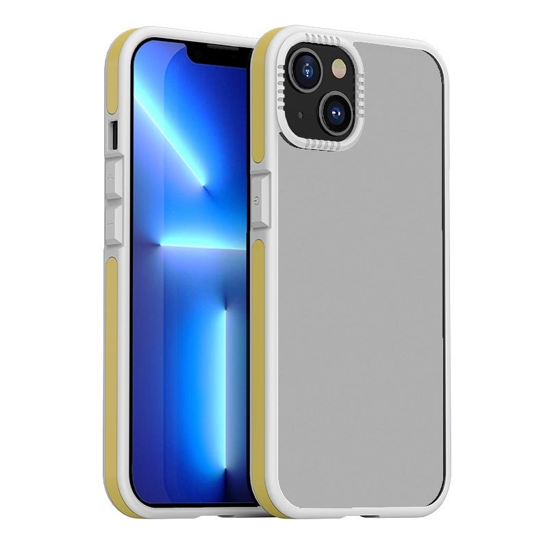 HuHa Protective Cover For iPhone 14 Plus TPE + TPU Shockproof Phone Case (Yellow) - Image 1