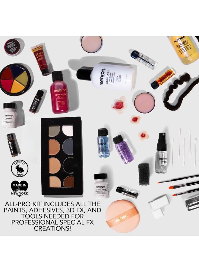 mehron Make-up Special FX All-Pro Makeup Kit | Complete Professional Stage Makeup Set | Special Effects Makeup Set for Theatre, Halloween and Cosplay - Image 3