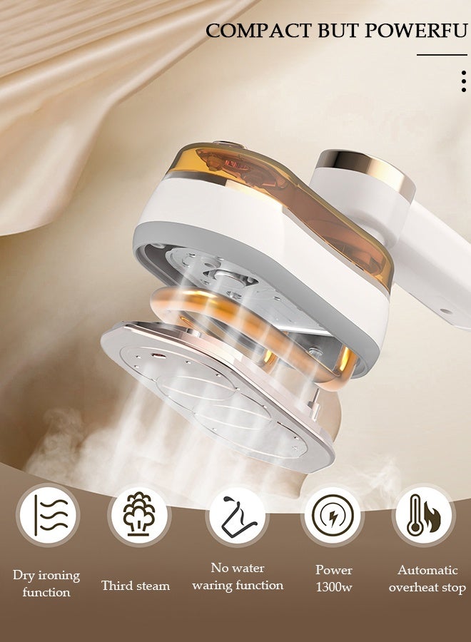 DUNISO مكواة بخار محمولة، مكواة سفر صغيرة مع شاشة عرض LED، مكواة بخار محمولة قابلة للطي تدور 180 درجة، تسخين سريع في 30 ثانية، تدعم الكي الجاف والرطب للمنزل والسفر - Image 4