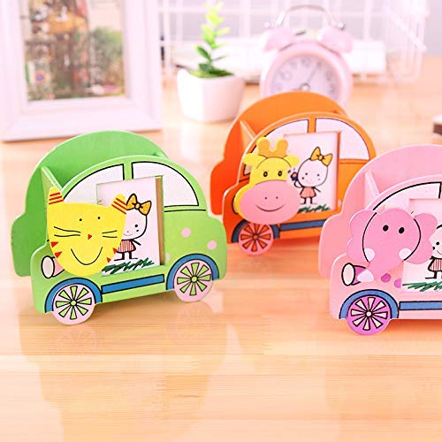 GOLD LEAF Wooden Stationery Pen Stand with Photo Frame Birthday Return Gifts for Kids (Multicolor, Pack of 6) - Image 5