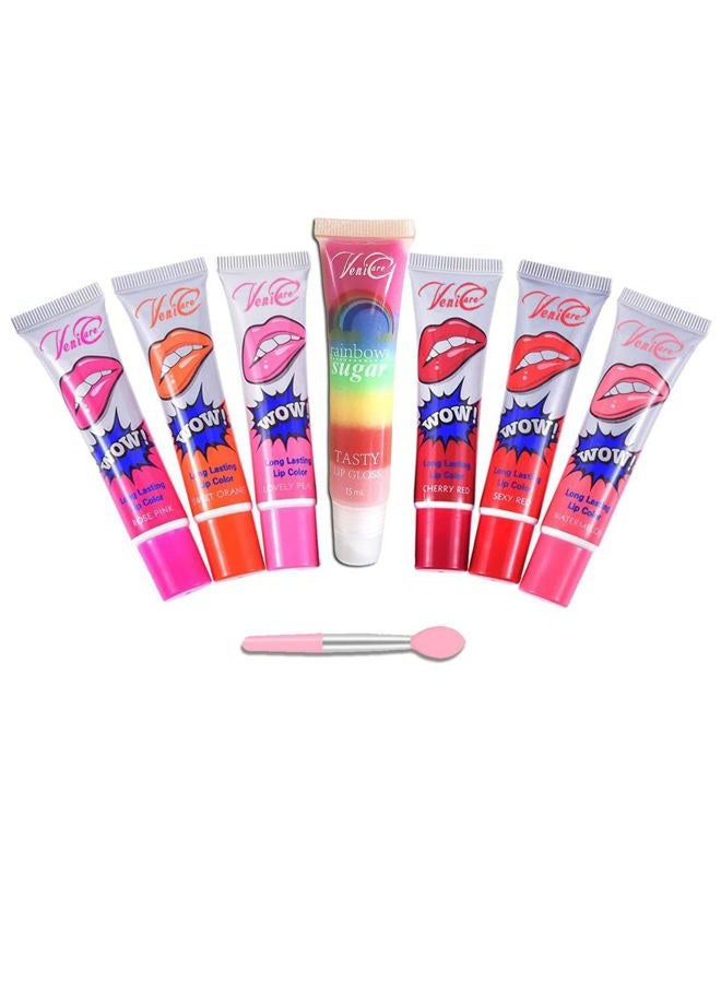 VeniCare Lip Stain Lip Gloss 6 Colors Tattoo Magic Color Peel Off Mask Tint Long Lasting Waterproof - Image 1