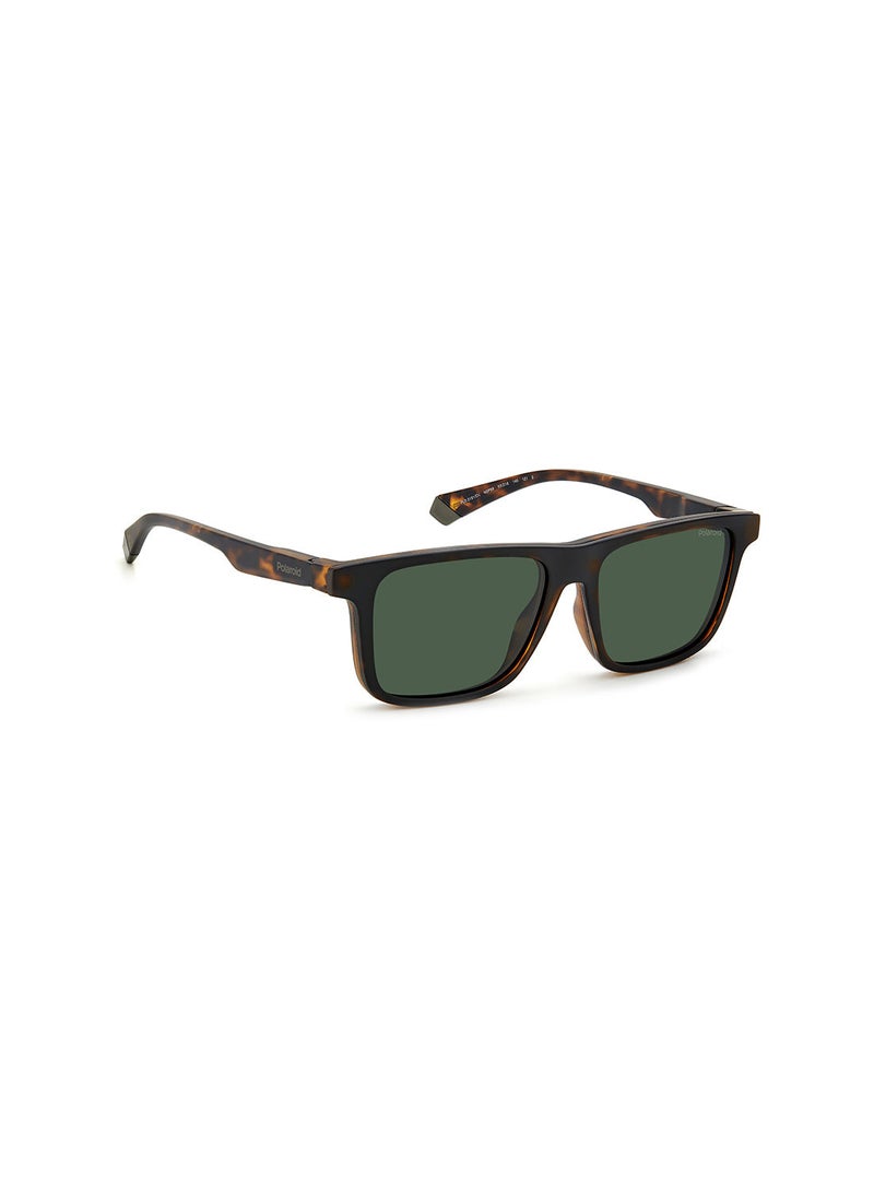 Polaroid Men's UV Protection Rectangular Sunglasses - Pld 2131/Cs Matt Hvna 55 - Lens Size: 55 Mm - Image 2