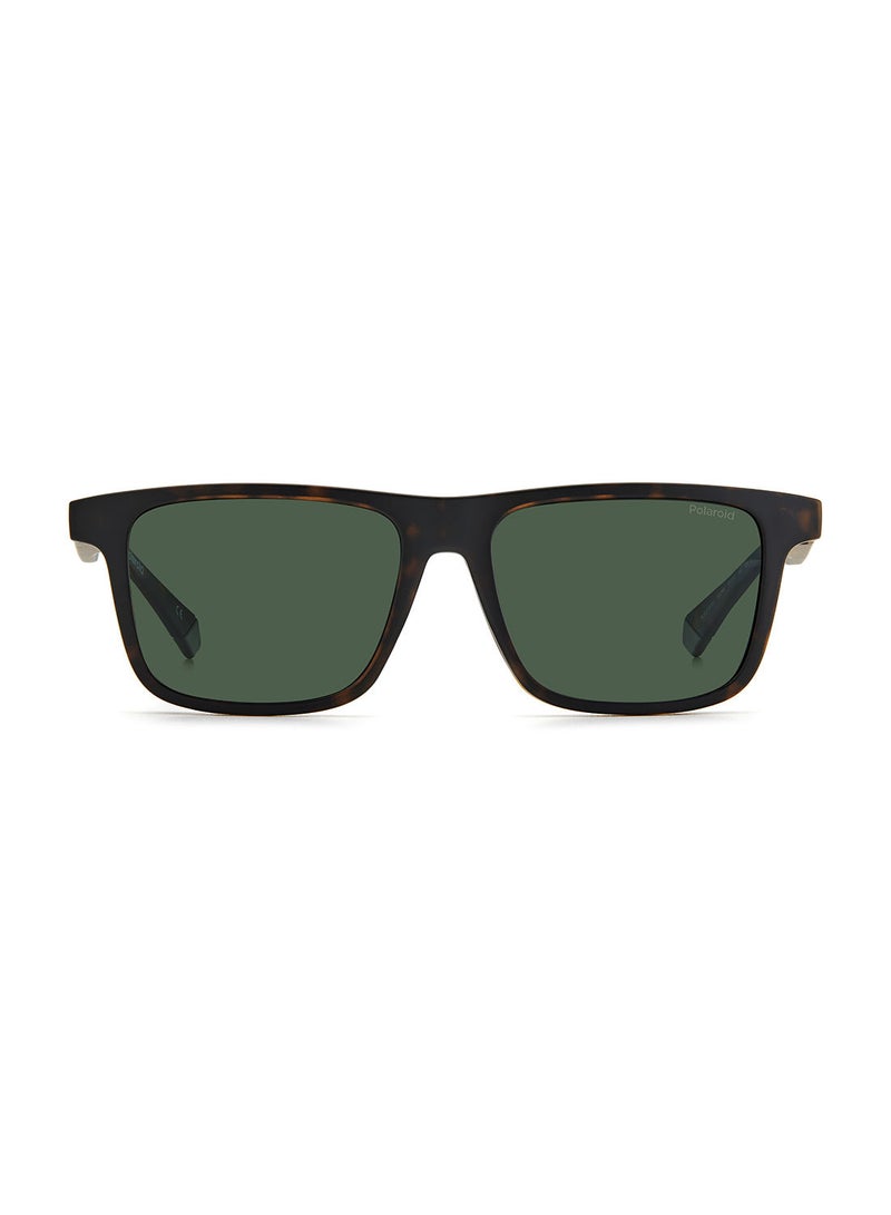 Polaroid Men's UV Protection Rectangular Sunglasses - Pld 2131/Cs Matt Hvna 55 - Lens Size: 55 Mm - Image 3