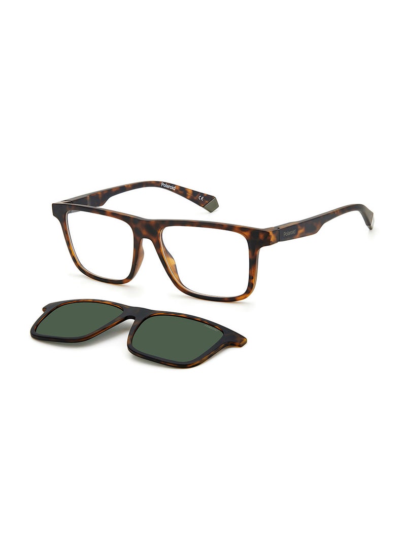 Polaroid Men's UV Protection Rectangular Sunglasses - Pld 2131/Cs Matt Hvna 55 - Lens Size: 55 Mm - Image 1