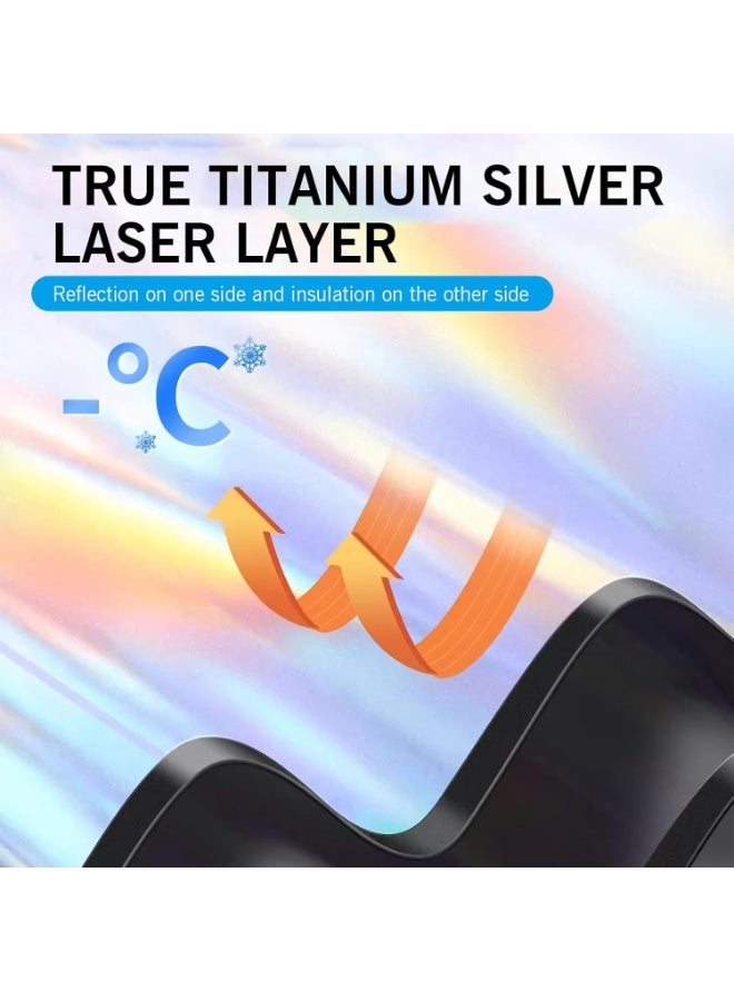 JOGAMS 4Pcs Car Window Shades Foldable Automotive Side Window Sun Shade Blackout Magnetic Car Privacy Curtains Easy to Store Window Cover Universal for Summer Sunshade - Image 3