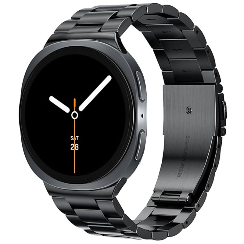 SPGUARD Metal Band Compatible with Samsung Galaxy Watch 8 40mm/44mm/Classic 46mm 2025,No Gap Business Stainless Steel Strap for Galaxy Watch8 Men Women,NOT for Other Models(Black) - Image 1