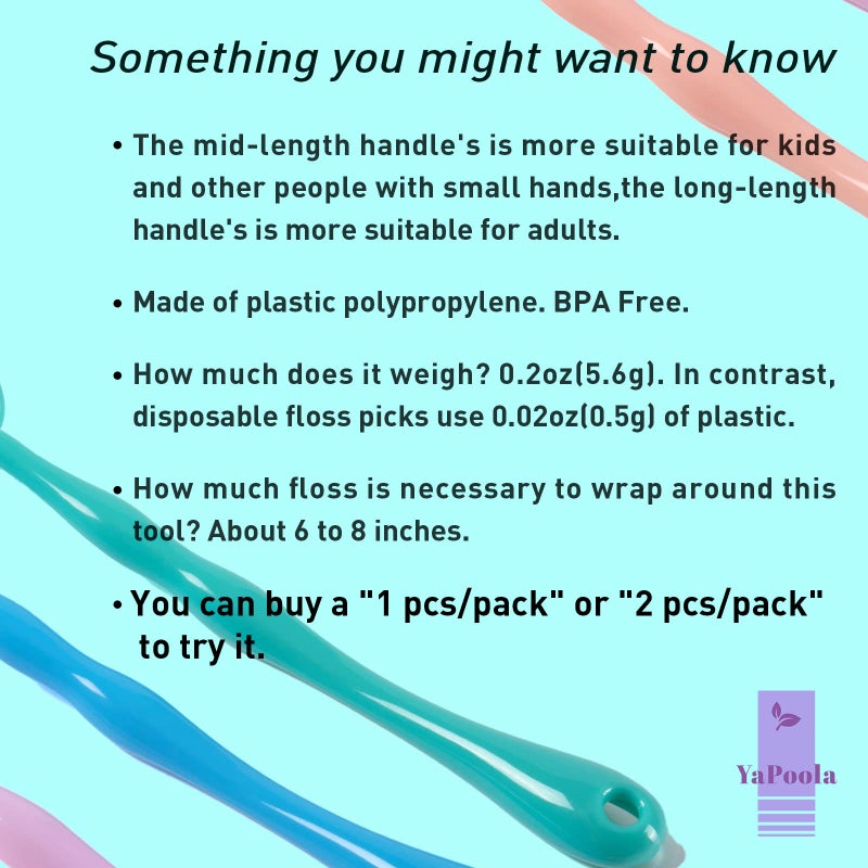 YaPoola Design NO-Waste Dental Floss Handle for Adults and Kids Teeth Cleaning Reusable Dental Picks 1 Counts Daughter Gift from Mother - Image 2