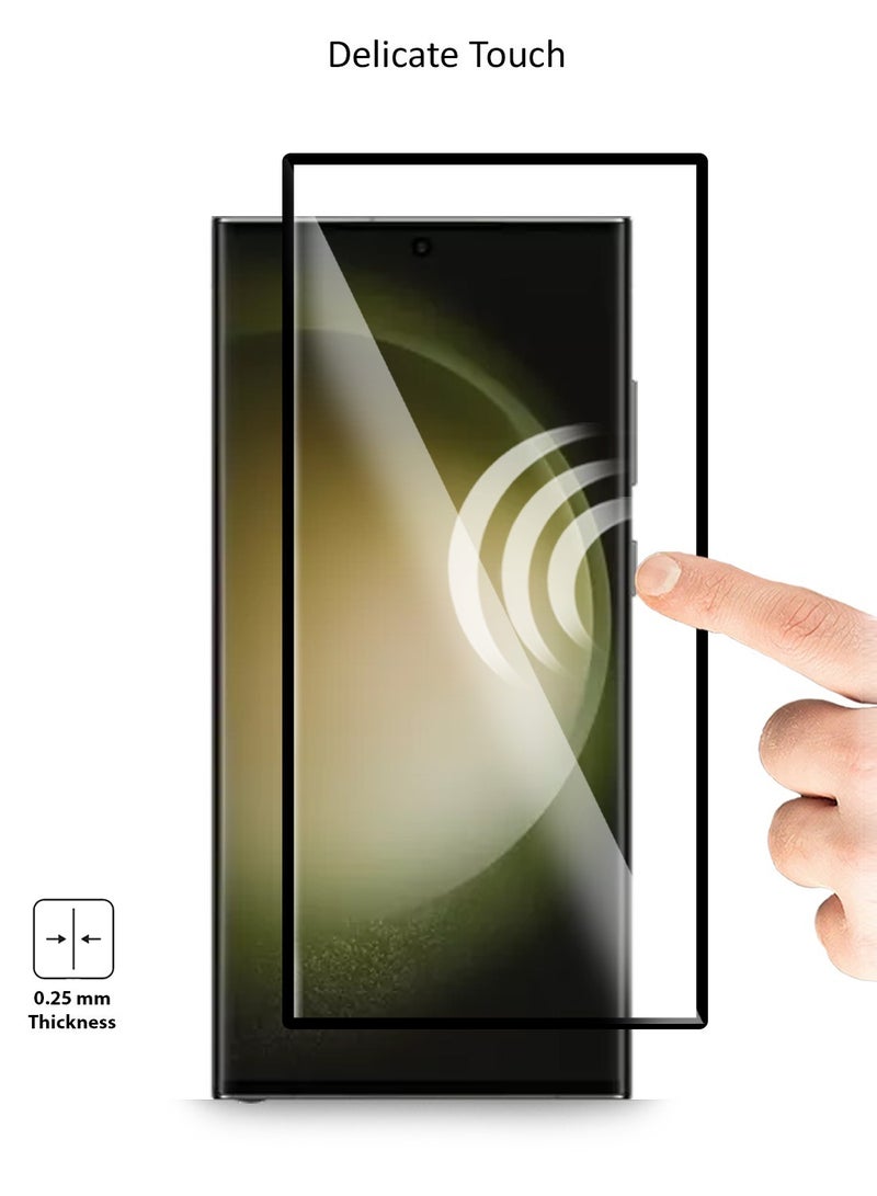 S-TOP حماية شاشة زجاجية مقساة كاملة اللصق لجهاز سامسونج جالاكسي S23 ألترا - Image 4