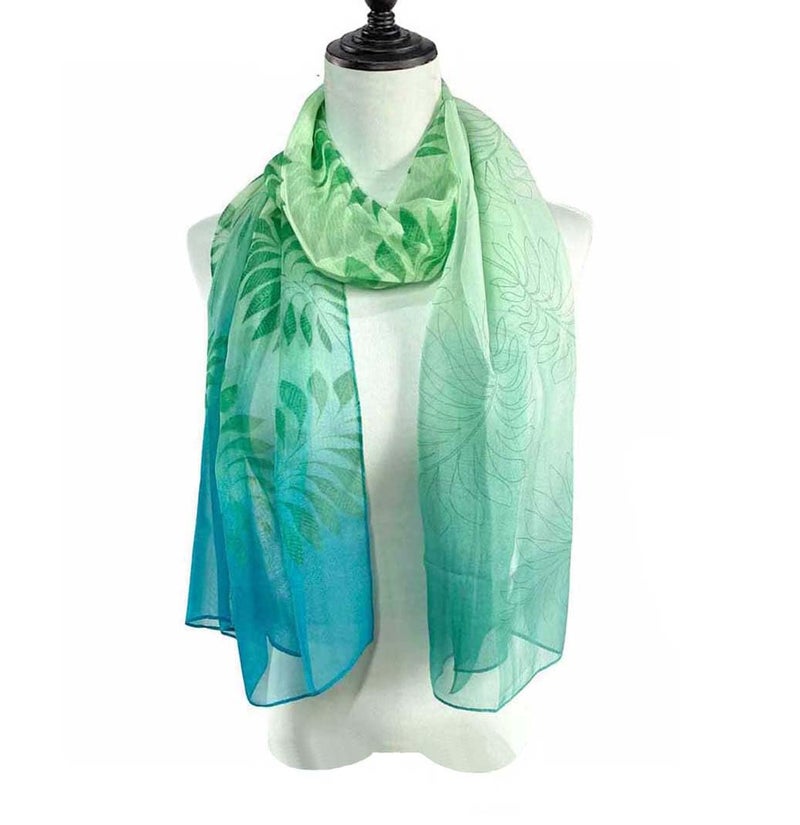 Acotavie Scarfs for Women Lightweight Fashion Scarves Print Floral Pattern Scarf Shawl Wraps (B01) - Image 2