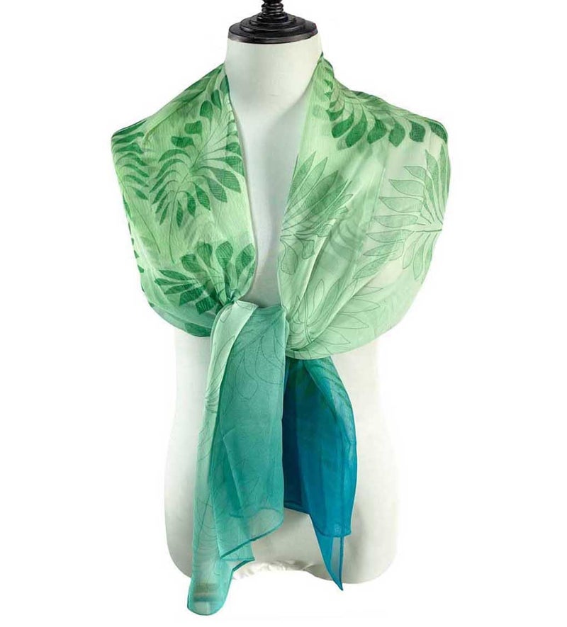 Acotavie Scarfs for Women Lightweight Fashion Scarves Print Floral Pattern Scarf Shawl Wraps (B01) - Image 4