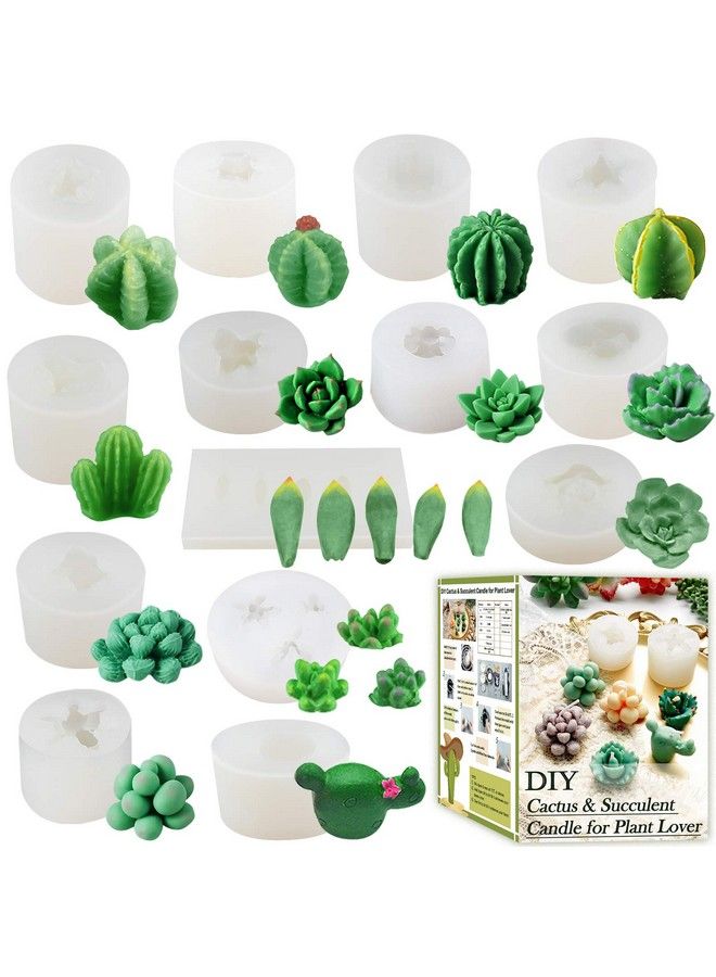 FUNSHOWCASE Cactus And Succulent Plant Silicone Molds Set For Epoxy Resin Soap Candle Wax Polymer Clay Concrete Plaster Fondant Cake Decor Chocolate With Beginner Tutorials - Image 2
