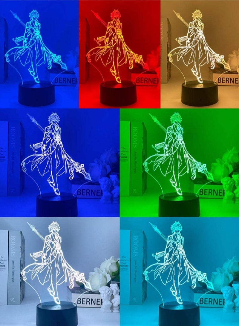 general 3D anime light dolls clock away from the night light bedroom decoration LED game light bedside children's gift - remote control - Image 2