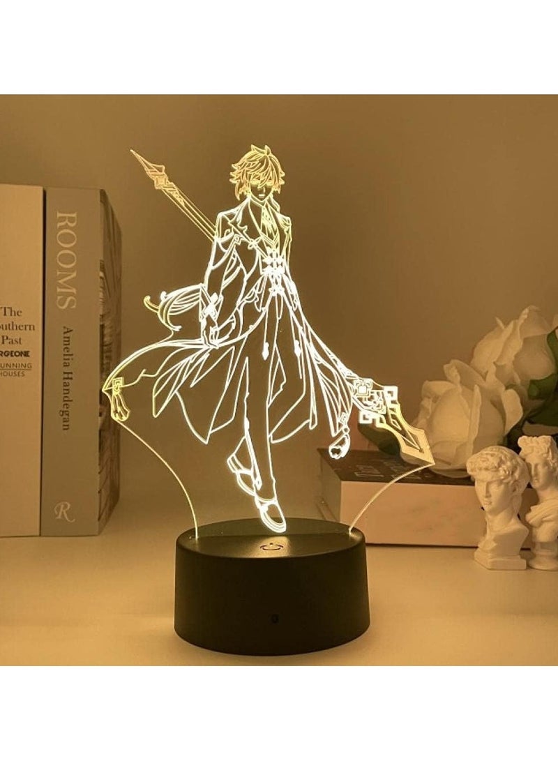 general 3D anime light dolls clock away from the night light bedroom decoration LED game light bedside children's gift - remote control - Image 1