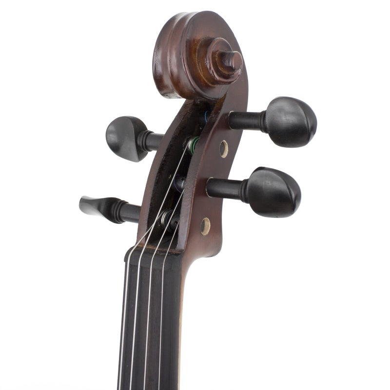 Cecilio 4/4 Full Size Violin, Hand-Carved Solid Maple & Spruce with Ebony Fittings, Includes Case, Bows, Rosin - Ideal for Practice, Performances - Image 4
