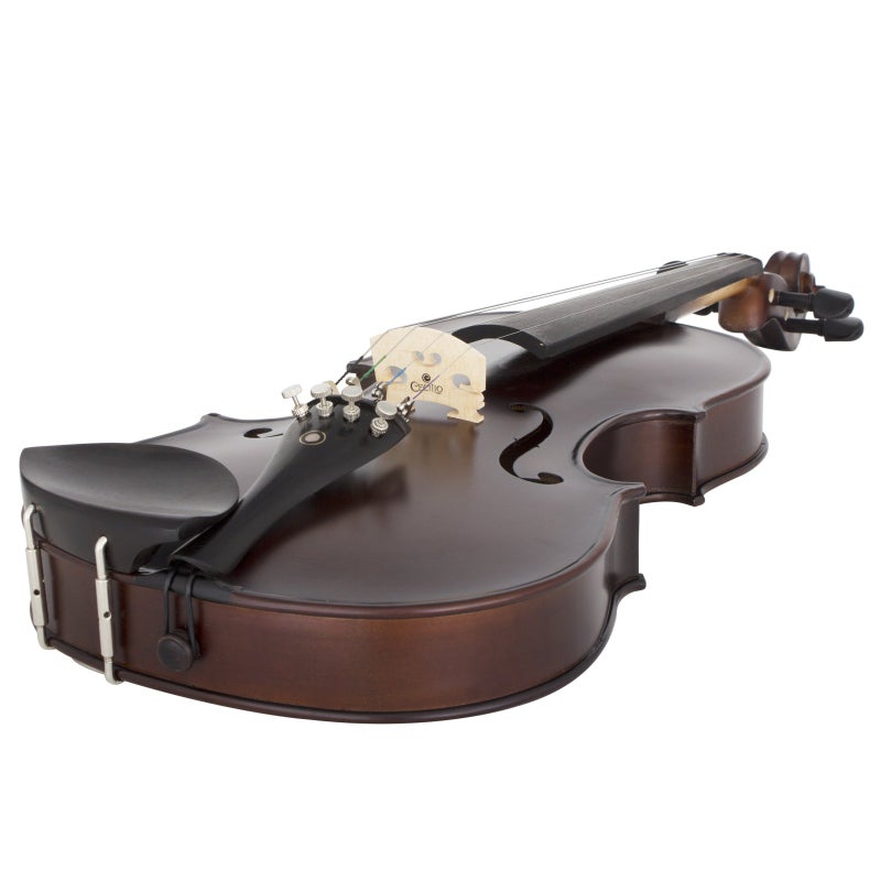 Cecilio 4/4 Full Size Violin, Hand-Carved Solid Maple & Spruce with Ebony Fittings, Includes Case, Bows, Rosin - Ideal for Practice, Performances - Image 3