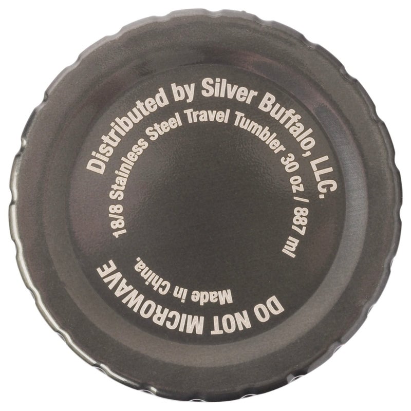 Silver Buffalo Double Walled Vacuum Insulated Stainless Steel Tumbler With Flip Top Lid Keeps Hot and Cold  Travel Coffee Mug Leak Proof Lid  30 Ounces  Gray - Image 5