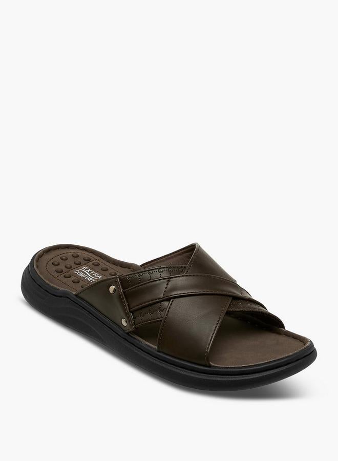 Le Confort Men Cross Strap Sandals - Image 1