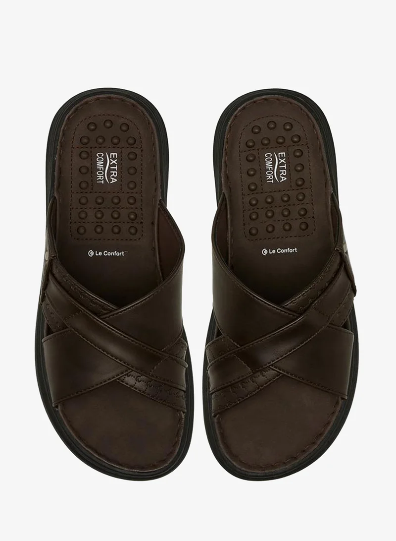 Le Confort Men Cross Strap Sandals