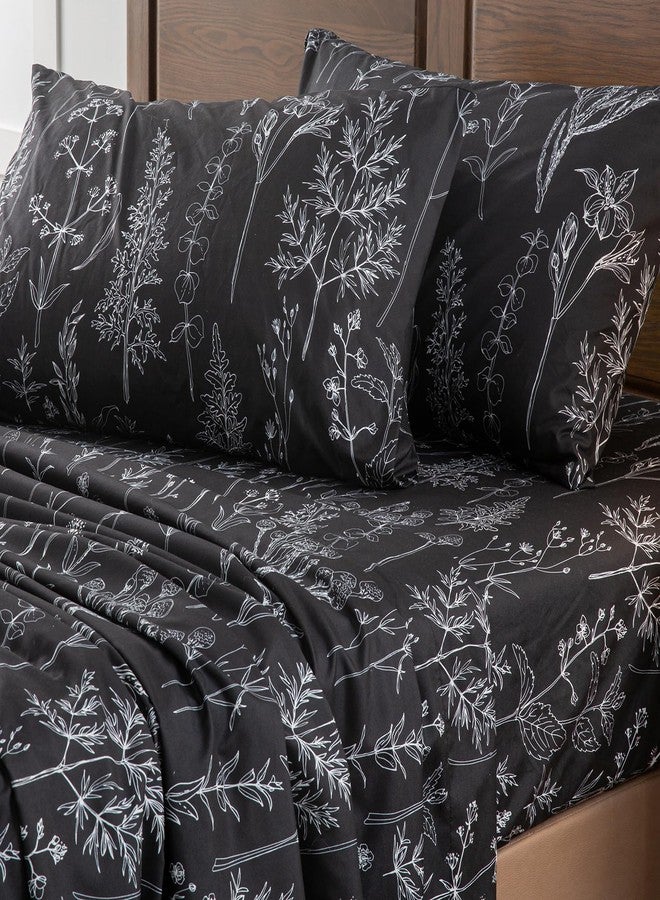 HYPREST Darkgrey Sheets Full,Deep Pocket Sheets, 1800 Thread Count Pattrn Bed Sheets Soft Breathable Cute Printed Boho Farmhouse Bed Sheets, Oeko-Tex Certificated- Up to 18 Inch - Image 5